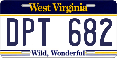WV license plate DPT682