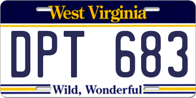 WV license plate DPT683