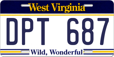 WV license plate DPT687