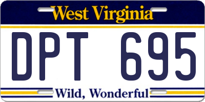 WV license plate DPT695