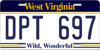 WV license plate DPT697