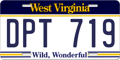 WV license plate DPT719