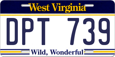 WV license plate DPT739