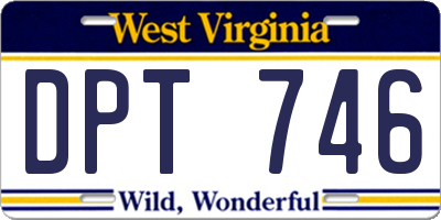 WV license plate DPT746