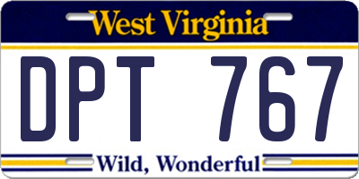 WV license plate DPT767