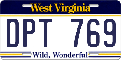 WV license plate DPT769