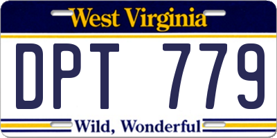 WV license plate DPT779