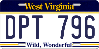 WV license plate DPT796