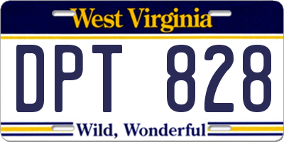 WV license plate DPT828