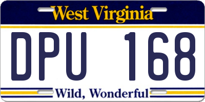 WV license plate DPU168