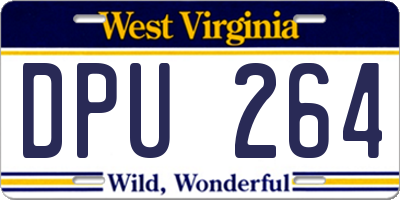 WV license plate DPU264
