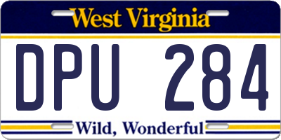 WV license plate DPU284