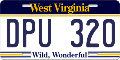 WV license plate DPU320