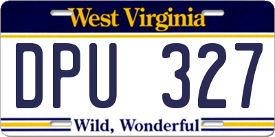 WV license plate DPU327