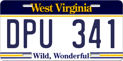 WV license plate DPU341