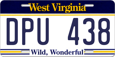 WV license plate DPU438