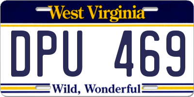 WV license plate DPU469