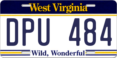 WV license plate DPU484