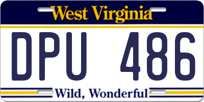 WV license plate DPU486