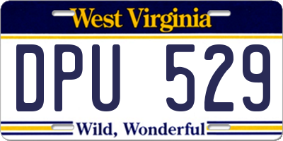 WV license plate DPU529