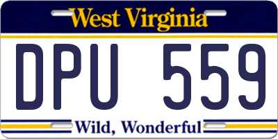 WV license plate DPU559