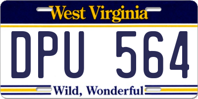WV license plate DPU564