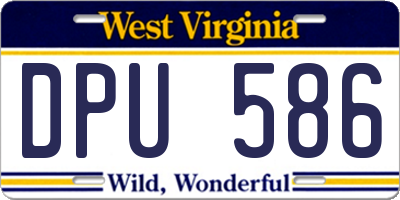 WV license plate DPU586