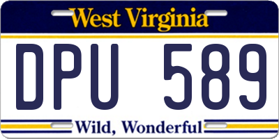 WV license plate DPU589