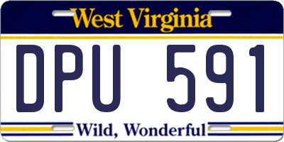 WV license plate DPU591