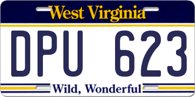 WV license plate DPU623