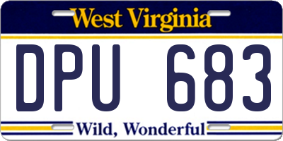 WV license plate DPU683