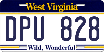WV license plate DPU828