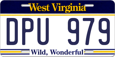 WV license plate DPU979