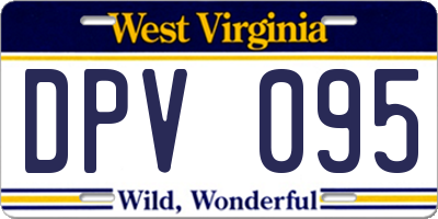 WV license plate DPV095