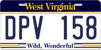 WV license plate DPV158