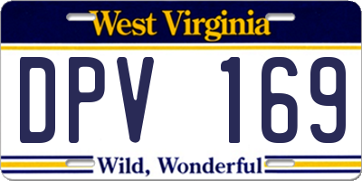 WV license plate DPV169