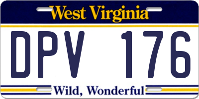 WV license plate DPV176