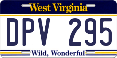 WV license plate DPV295