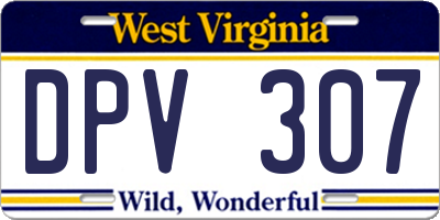 WV license plate DPV307