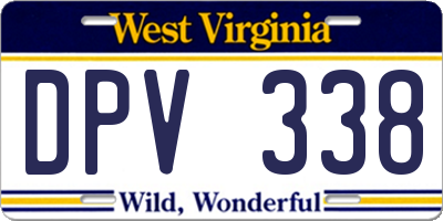 WV license plate DPV338