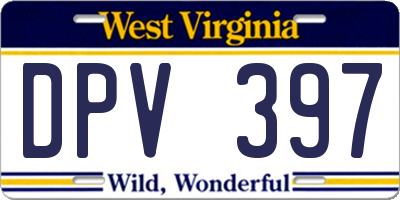 WV license plate DPV397