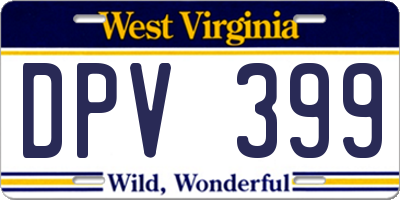 WV license plate DPV399