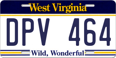 WV license plate DPV464
