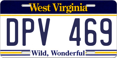 WV license plate DPV469