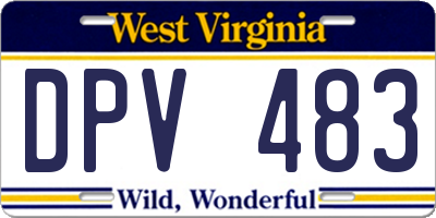 WV license plate DPV483