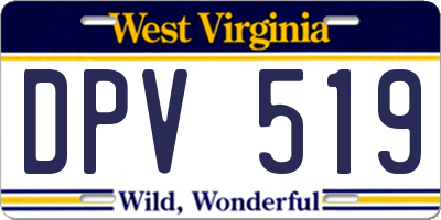 WV license plate DPV519