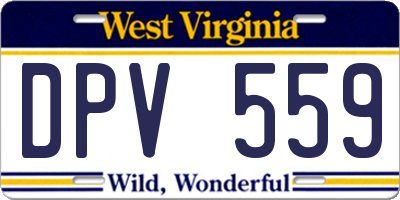 WV license plate DPV559