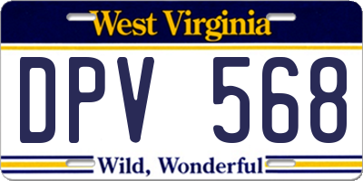 WV license plate DPV568