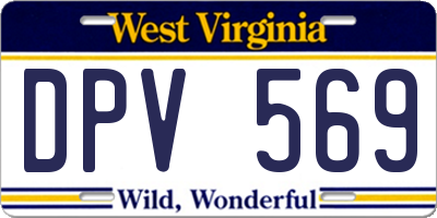 WV license plate DPV569