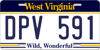 WV license plate DPV591